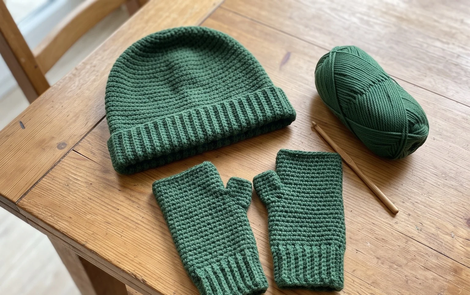 Fingerlose Handschuhe und Mütze häkeln: Kostenlose Anleitung