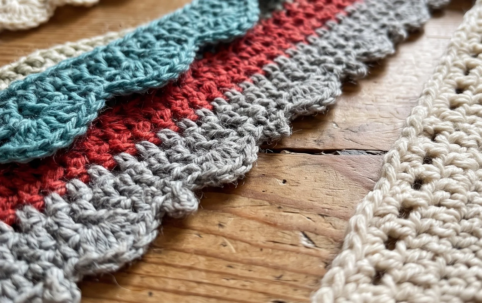 9 Quick & Easy Crochet Borders [in Just 2 Rows] • RaffamusaDesigns
