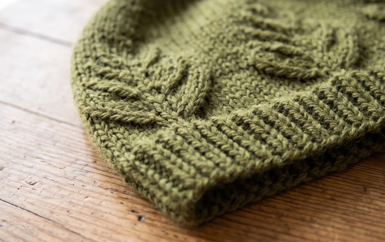 Petal and Leaf Hat Knitting Pattern