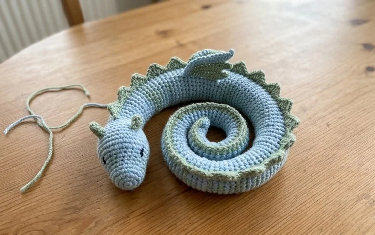 Worry Wyrm Drache häkeln: Kostenlose Anleitung für Anfänger