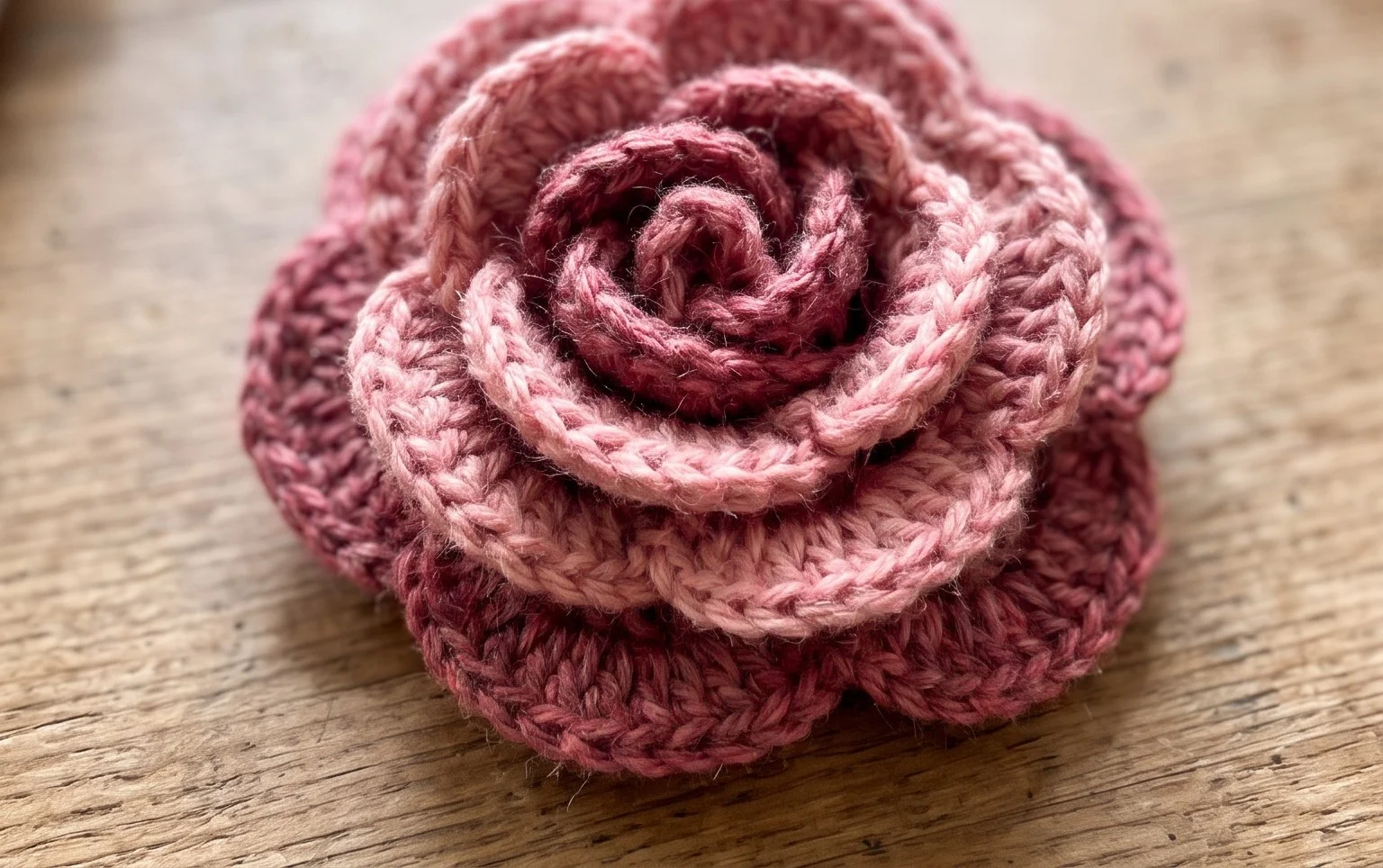 Easy 3D Crochet Rose Free Pattern