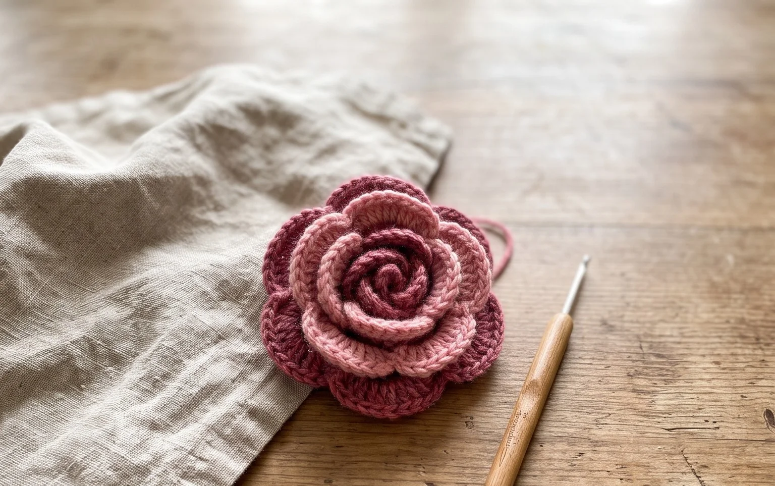 3D Häkelrose: Einfache Anleitung für eine schöne Blume