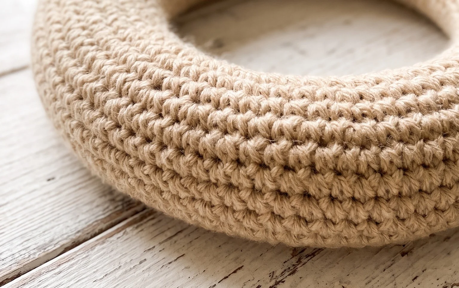 One Skein Crochet Wreath Base • Sewrella