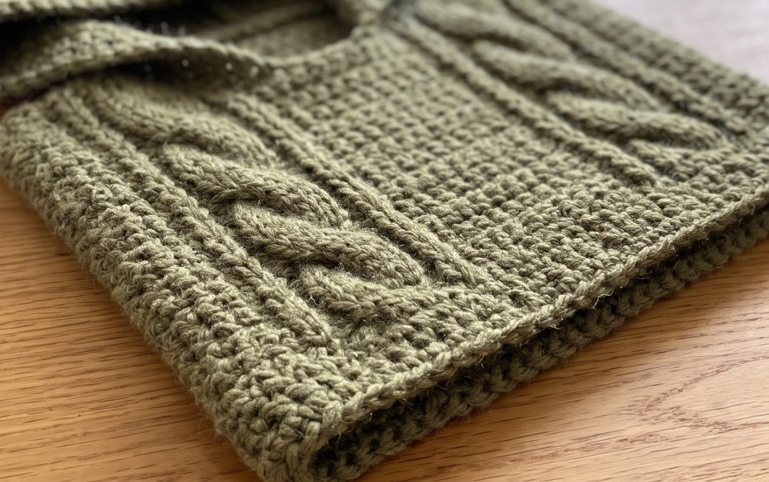 Cable Hooded Cowl Crochet Free Pattern