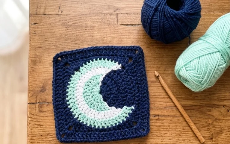 Moon Granny Square: Kostenlose Anleitung für Anfänger