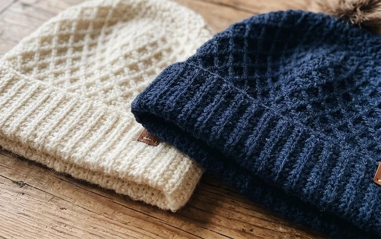 Winter Ski Beanie Hat for Men Free Crochet Pattern