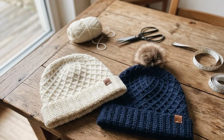 Kostenlose Häkelanleitung: Ski-Beanie für Männer im Winter